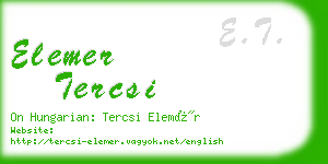 elemer tercsi business card